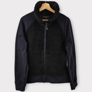 NWT Athleta Range Sherpa Fleece Jacket Full Zip Black Size Medium